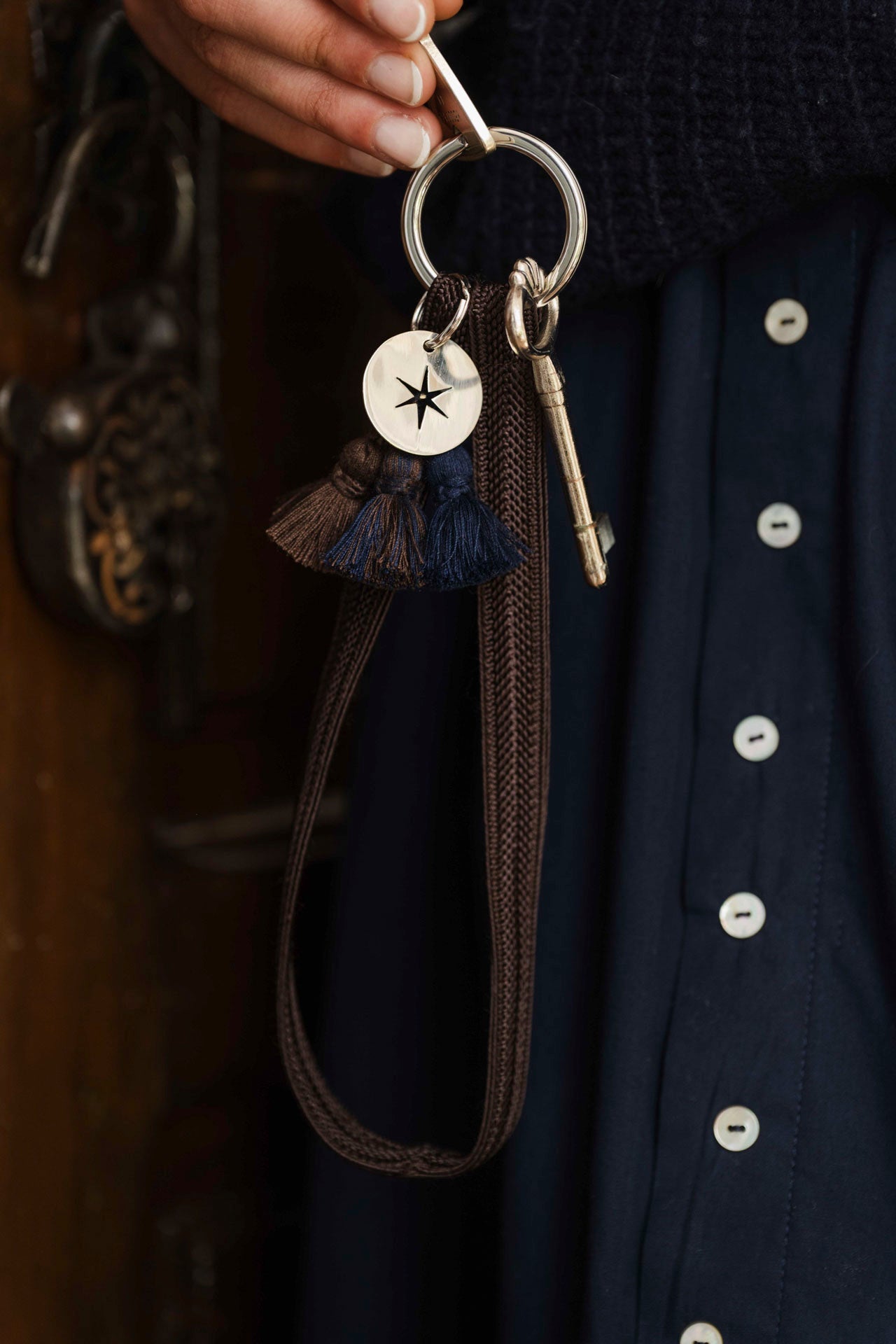 keychain band - ZAHRA mini - mocca
