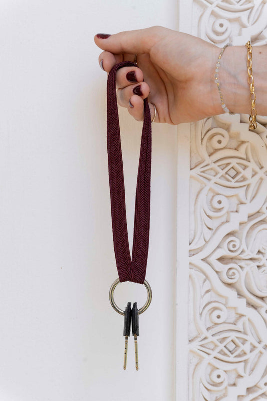 keychain band - ZAHRA mini - ruby