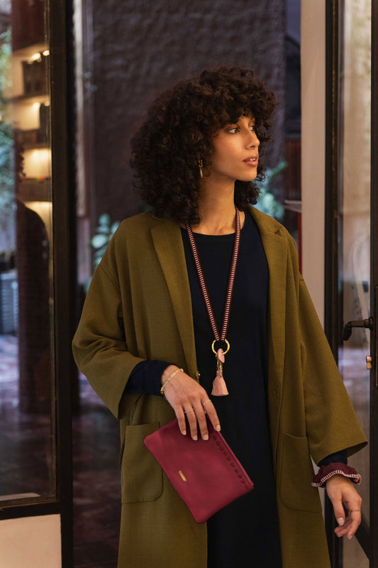 mini pouch - NAIMA - cherry red