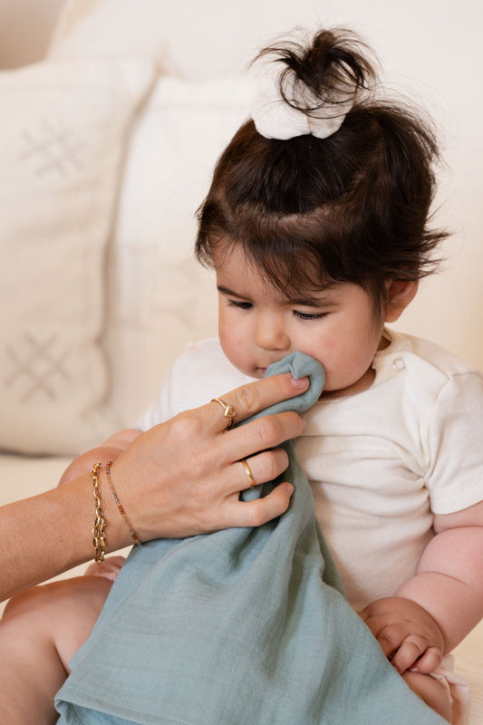 kids scrunchie - MEDINA muslin - ecru