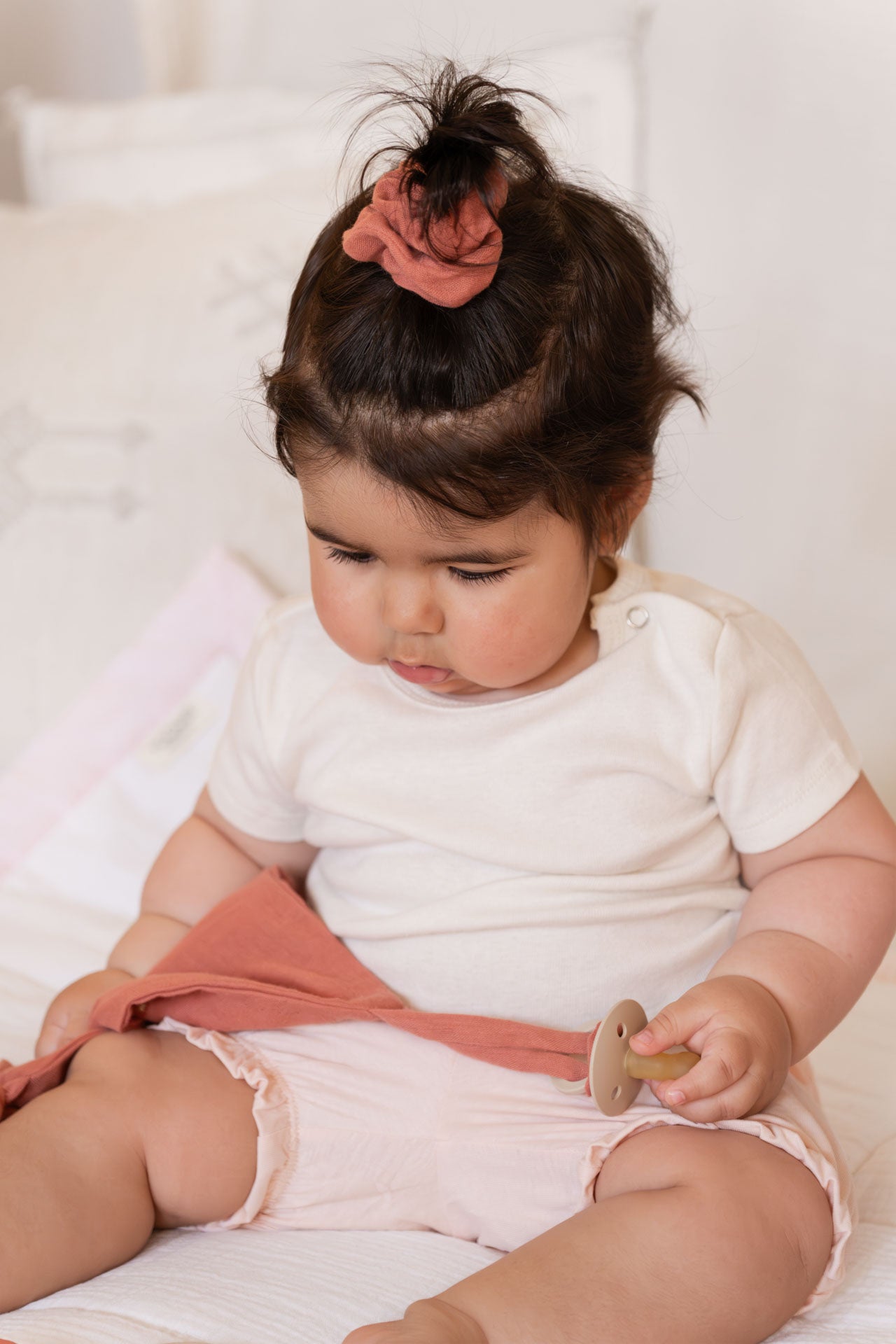kids scrunchie - MEDINA muslin - apricot