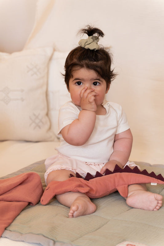 kids scrunchie - MEDINA muslin - sage