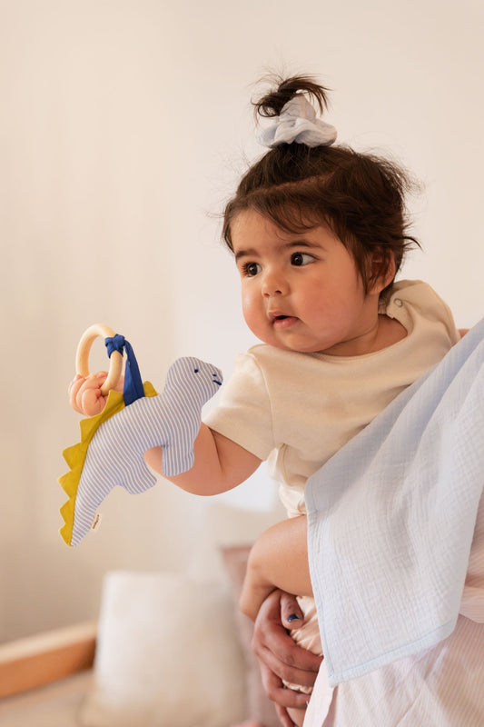 kids scrunchie - MEDINA muslin - light blue