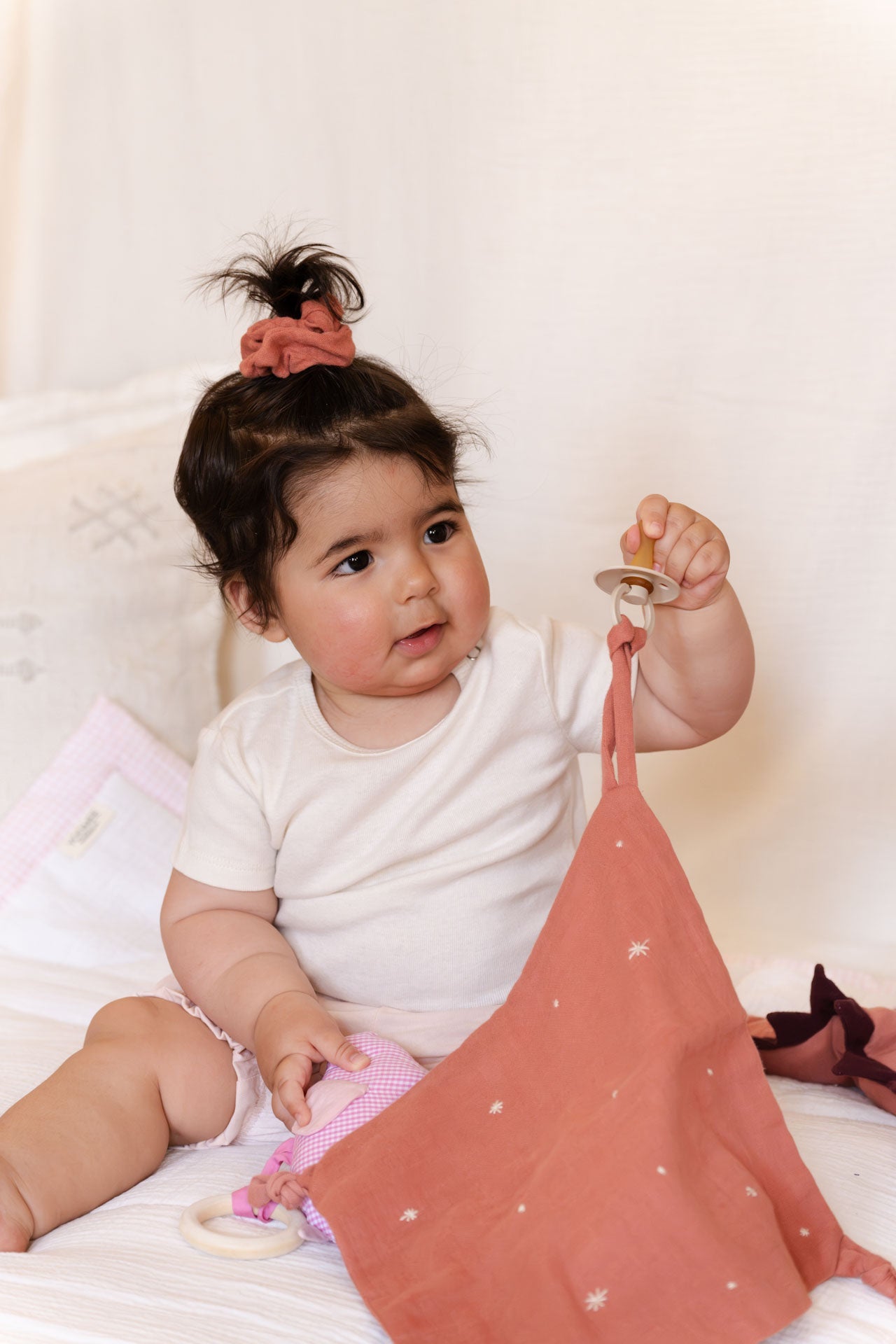 kids scrunchie - MEDINA muslin - apricot