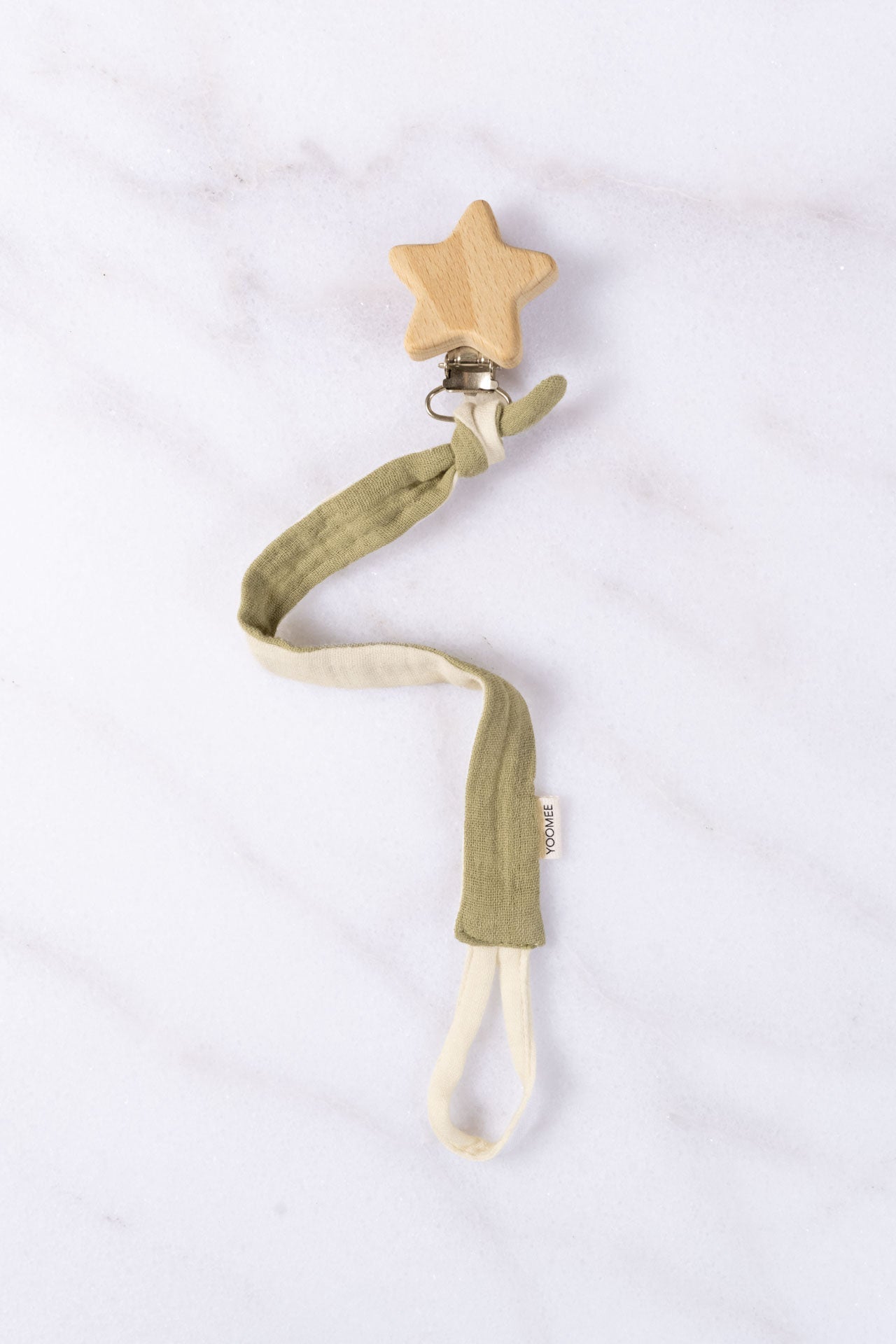 pacifier chain - NINI - sage/ecru