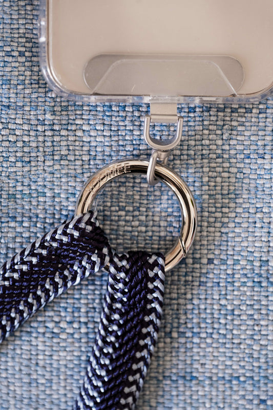 set - phone clip & classic carabiner - silver
