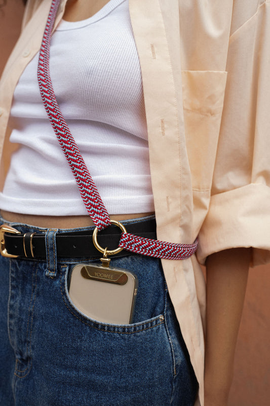 phonechain band - ZAHRA - blush & blue