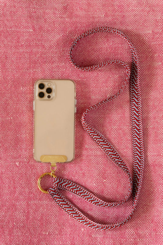 phonechain band - ZAHRA - blush & bue