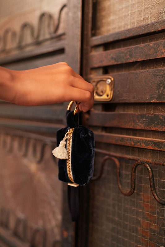 velvet wallet - FLOOSI - marine