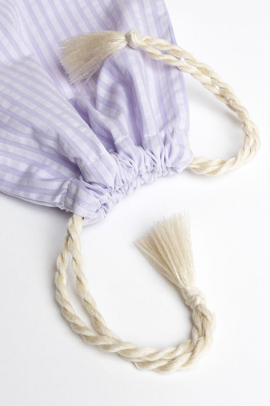 present pouch - FAHRA - lines purple