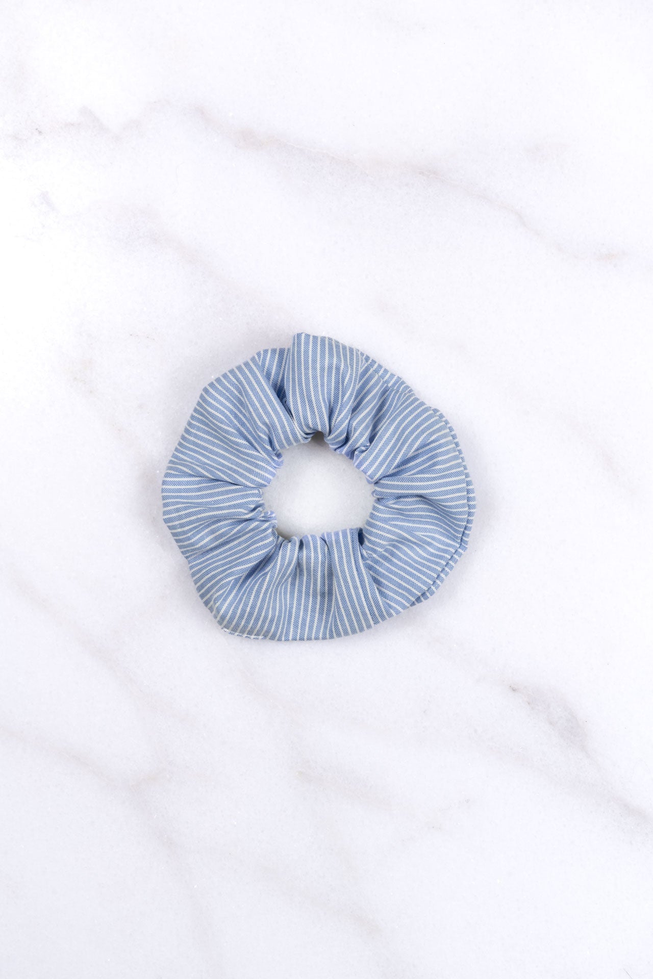 scrunchie - MEDINA cotton - lines light blue