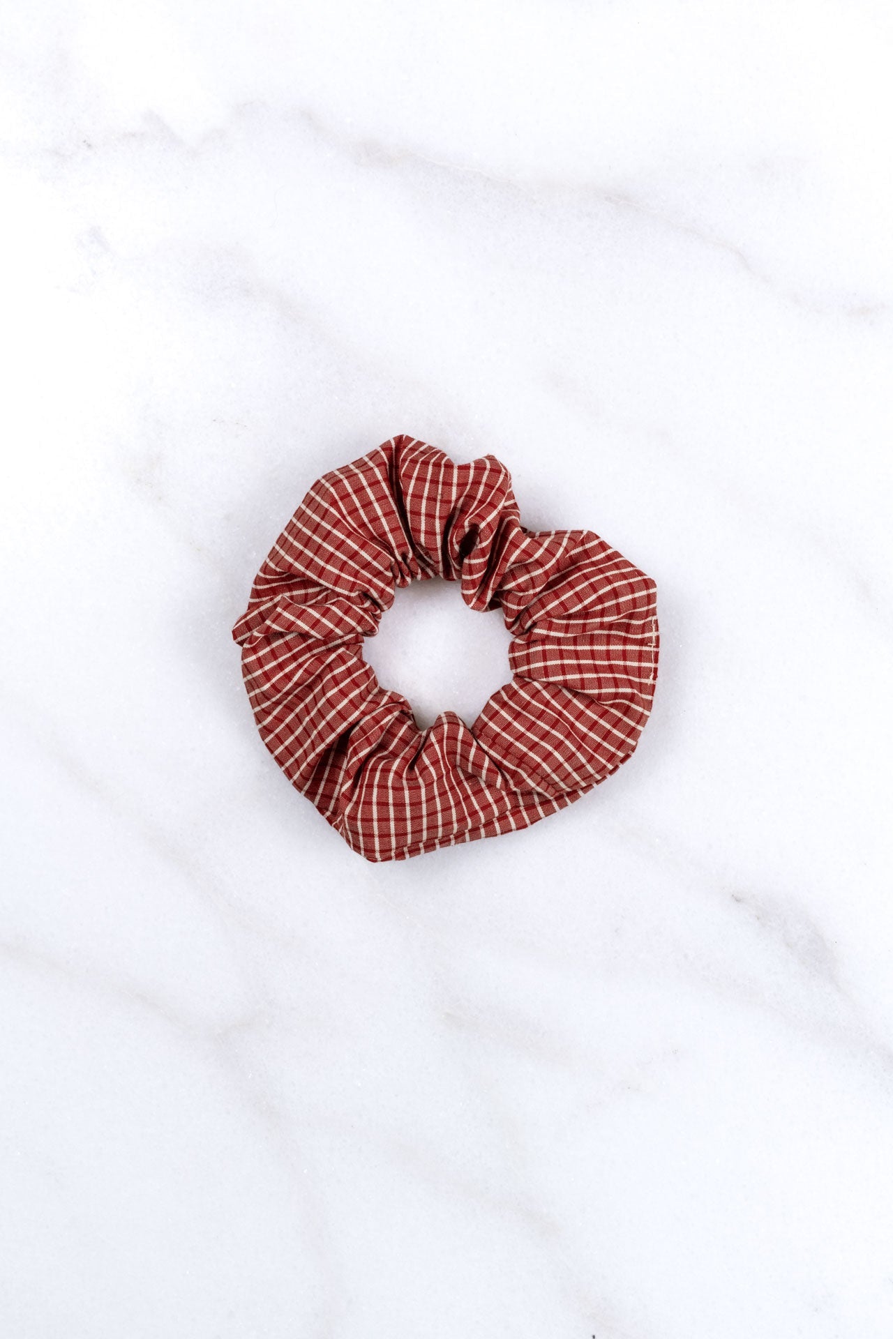 scrunchie - MEDINA cotton - checked red
