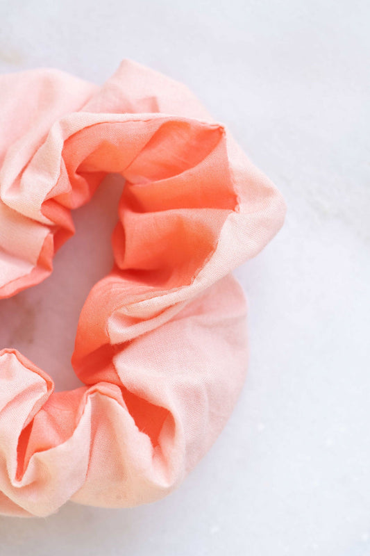 scrunchie - MEDINA cotton - coral/rose