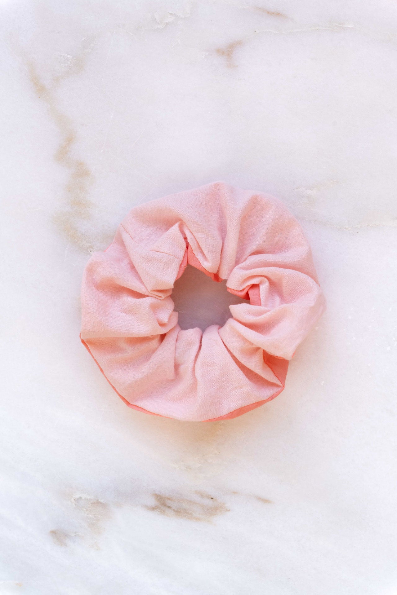 scrunchie - MEDINA cotton - coral/rose