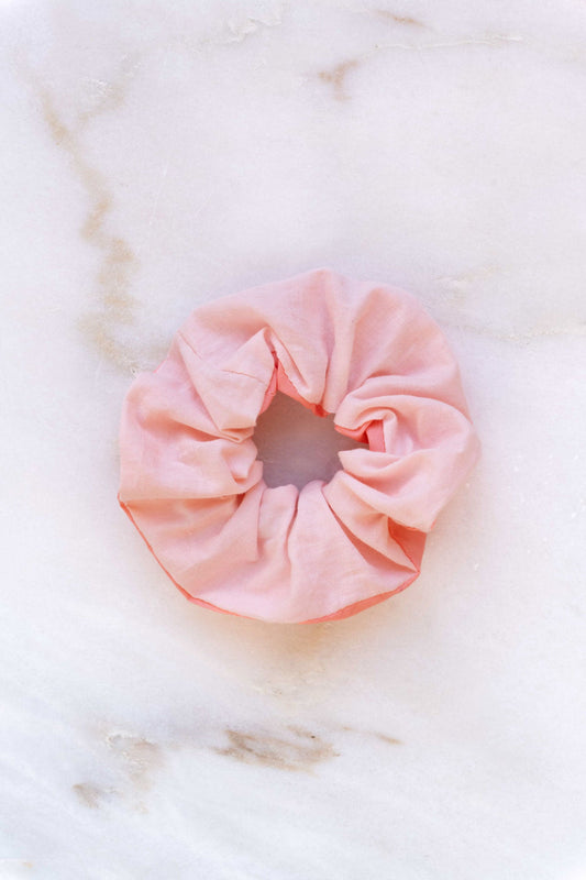 scrunchie - MEDINA cotton - coral/rose