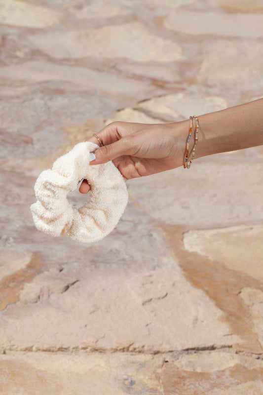 scrunchie - MEDINA terry - beige - sale