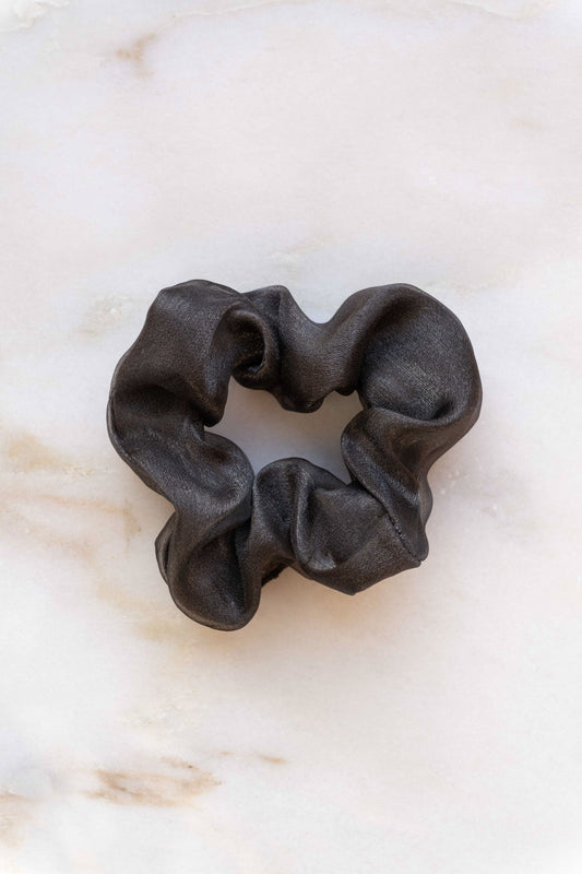 scrunchie - MEDINA glossy - black