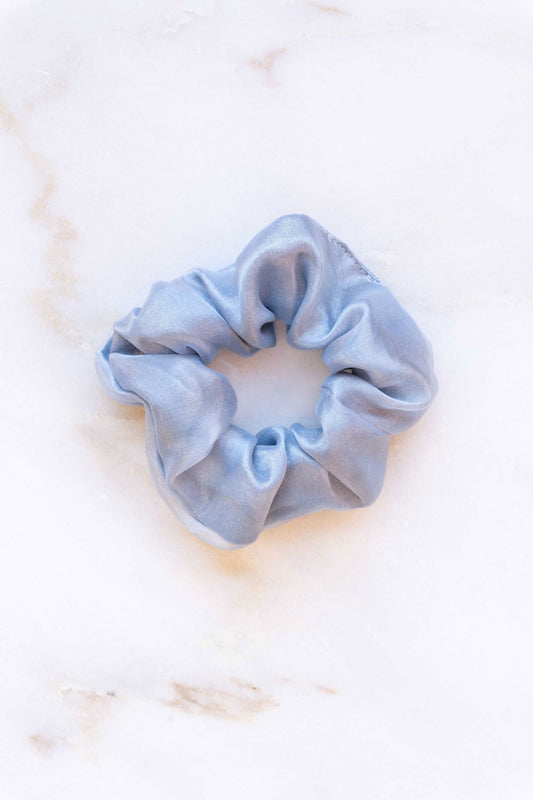 scrunchie - MEDINA glossy - light blue