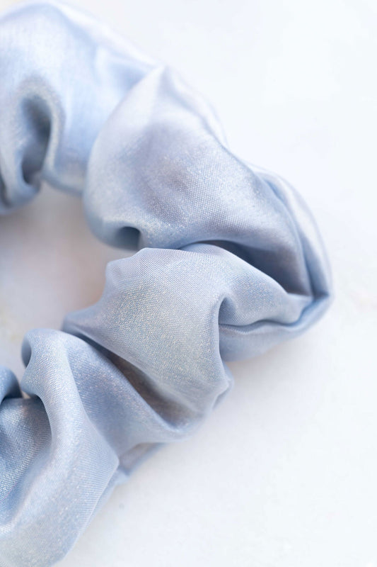 scrunchie - MEDINA glossy - light blue