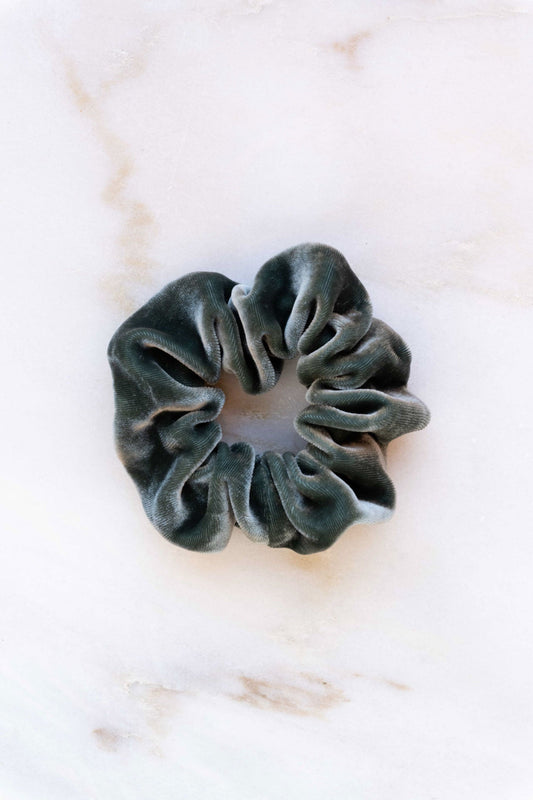 scrunchie - MEDINA velvet silk - petrol