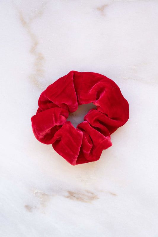 scrunchie - MEDINA velvet silk - red
