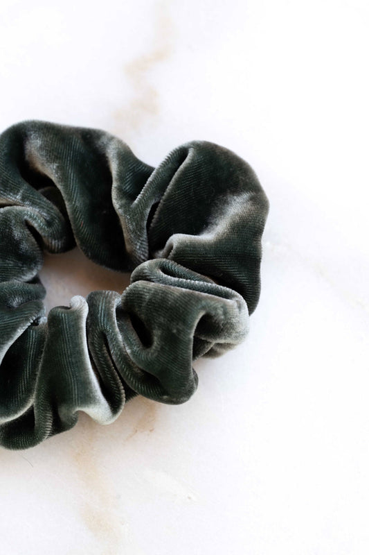 scrunchie - MEDINA velvet silk - petrol