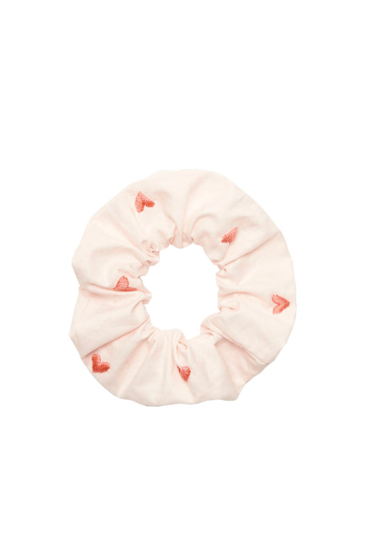 scrunchie - MEDINA cotton - rose hearts