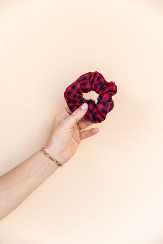 scrunchie - MEDINA cotton - marine/red