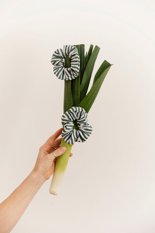 scrunchie - MEDINA cotton - stripes green