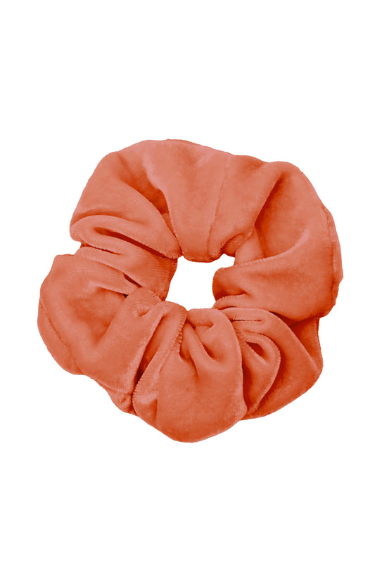scrunchie - MEDINA velvet silk - salmon