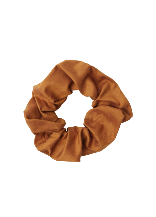 scrunchie - MEDINA silk - cognac