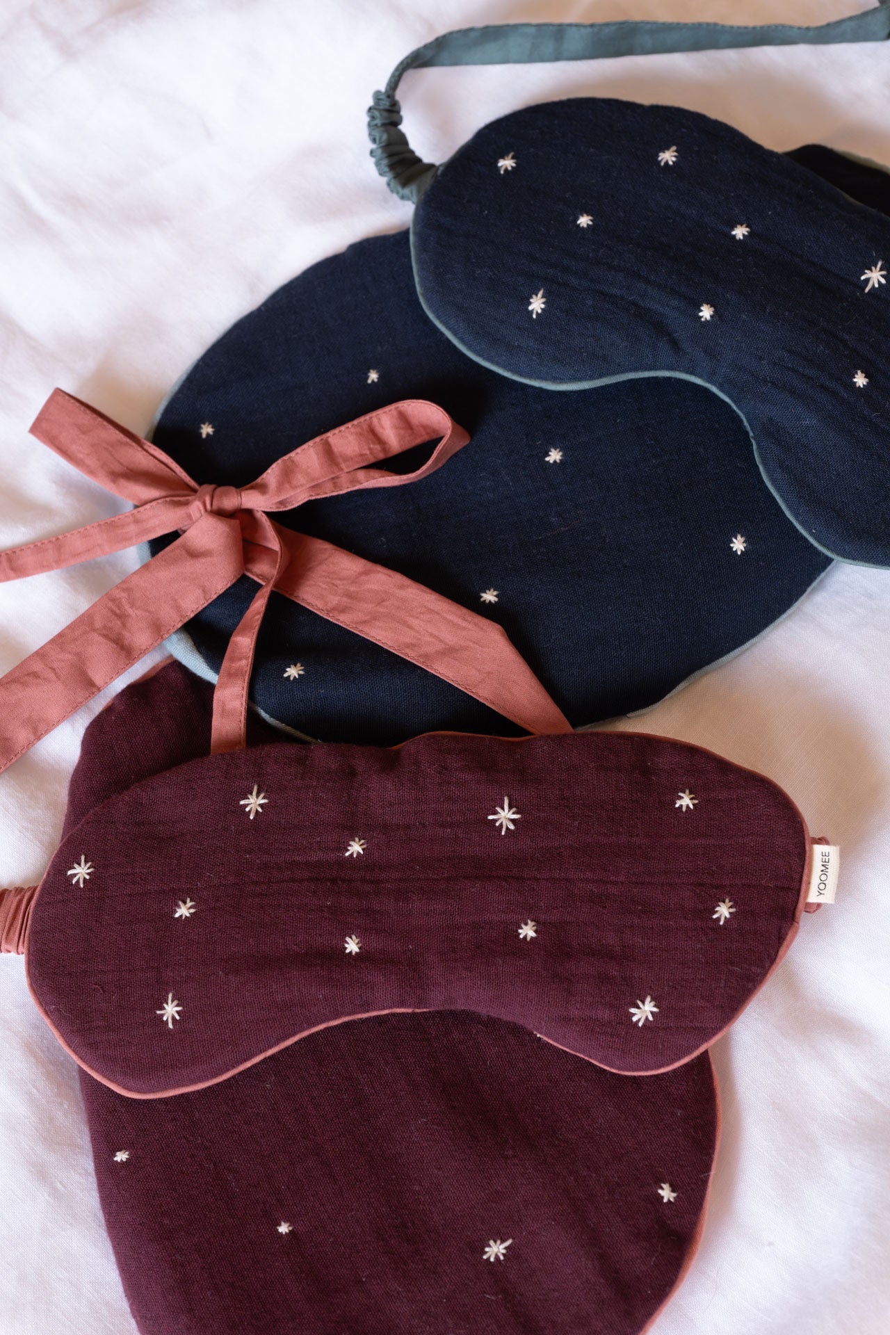 sleeping mask - RAHA stars - marine/mint