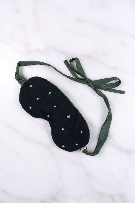 sleeping mask - RAHA stars - marine/mint
