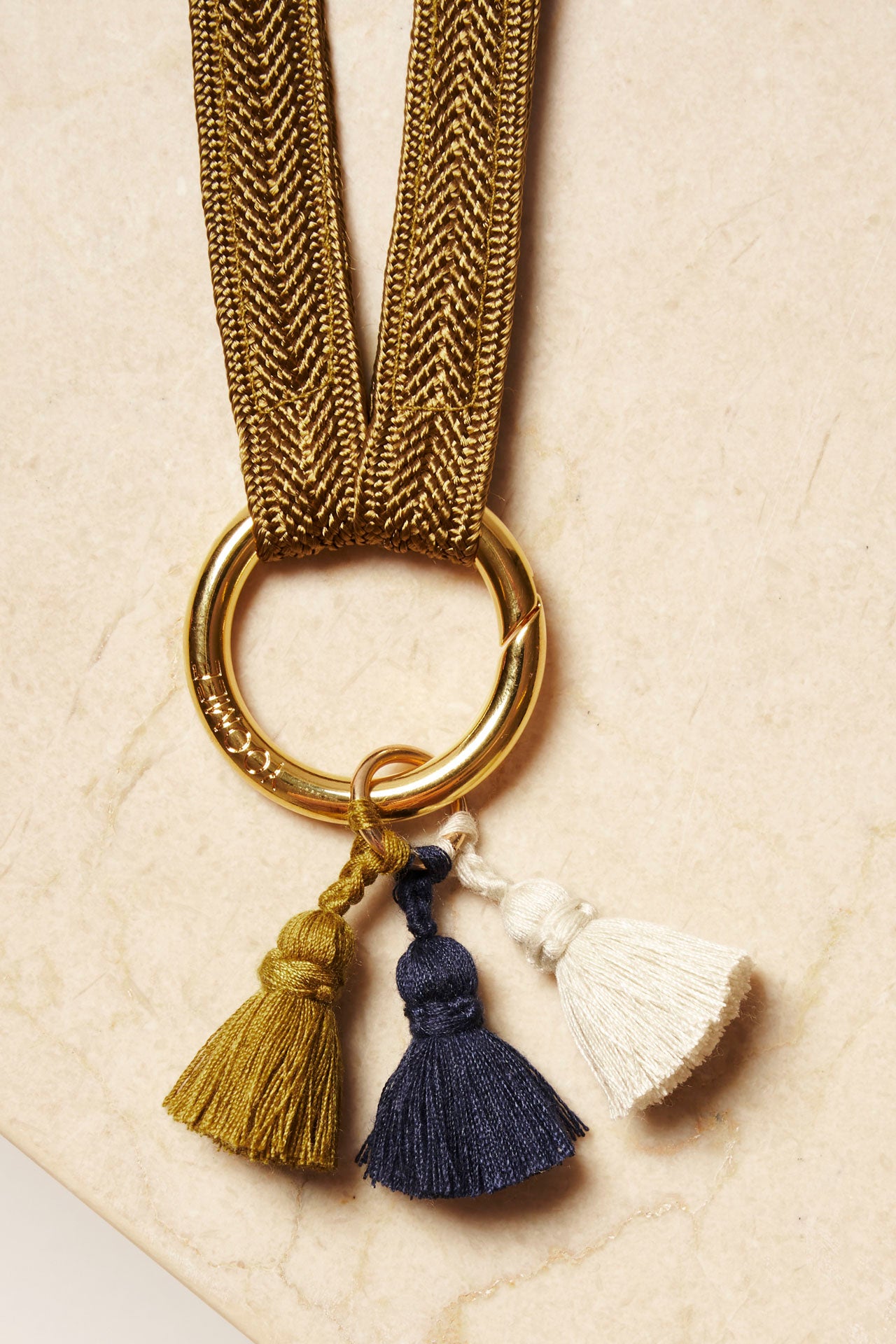 tassel trio - SHOUSHA - marine, olive, ecru