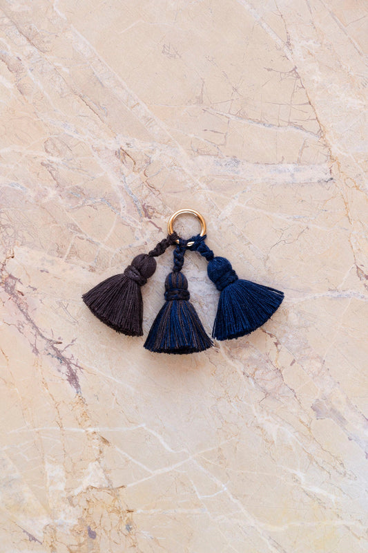tassel trio - SHOUSHA - marine, mocca, nightingale
