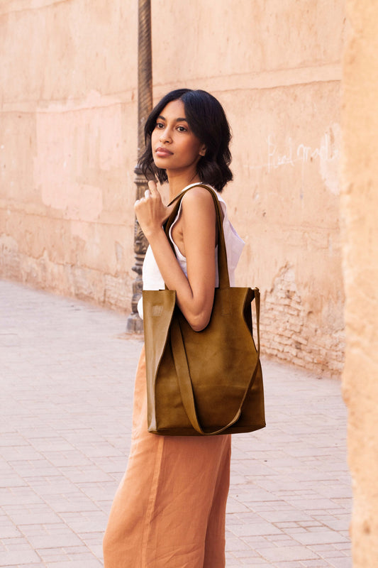 tote - DENYA - crossbody - cognac