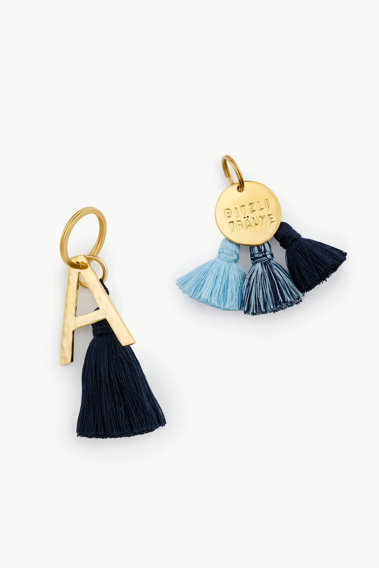 tassel trio - SHOUSHA - aquamarine, marine, moonlight