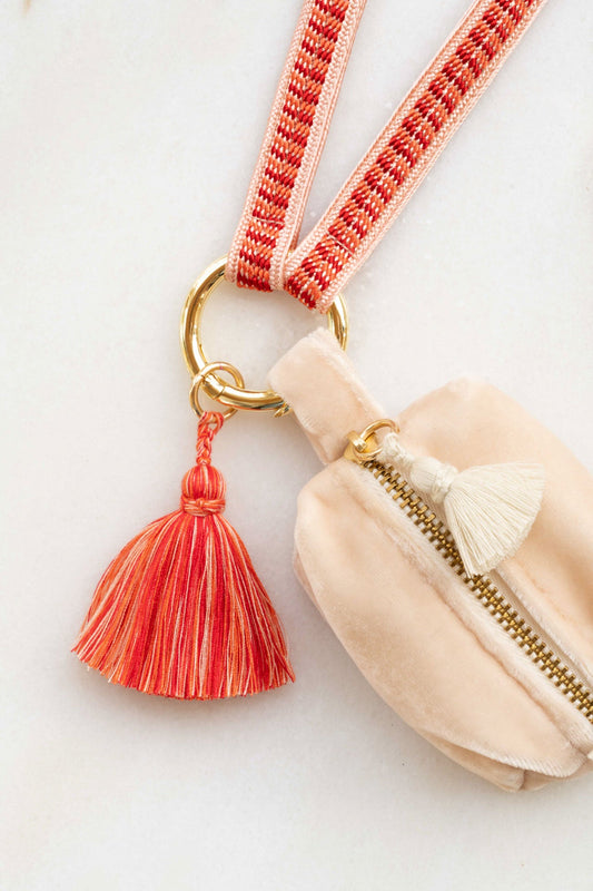 velvet wallet - FLOOSI - soft apricot