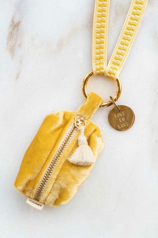 velvet wallet - FLOOSI - yellow