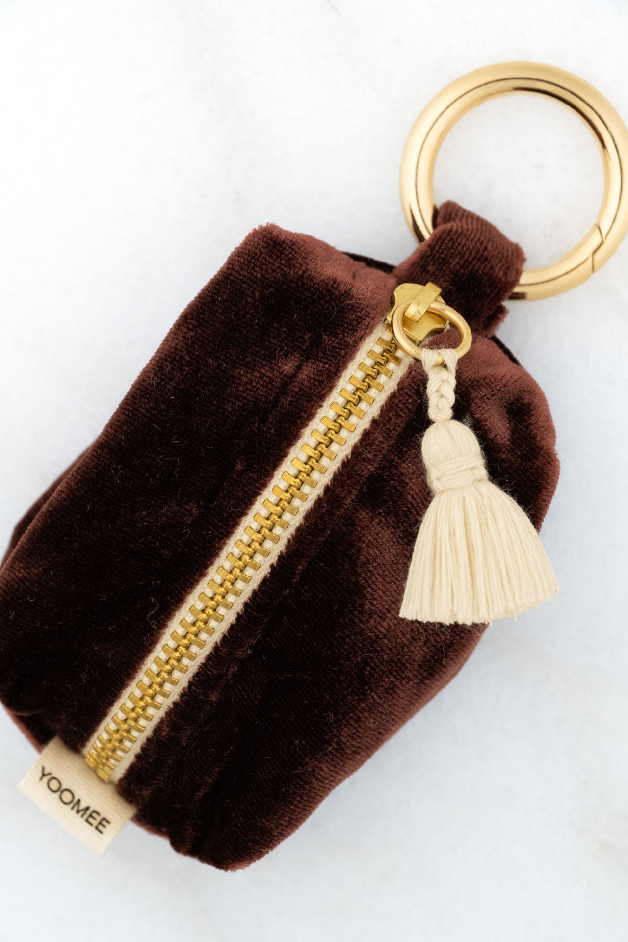 velvet wallet - FLOOSI - aubergine
