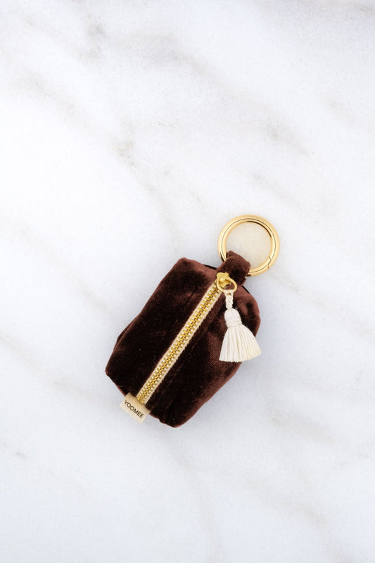 velvet wallet - FLOOSI - aubergine