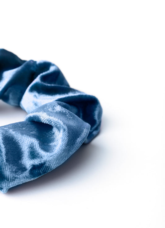 scrunchie - MEDINA velvet - cobalt blue