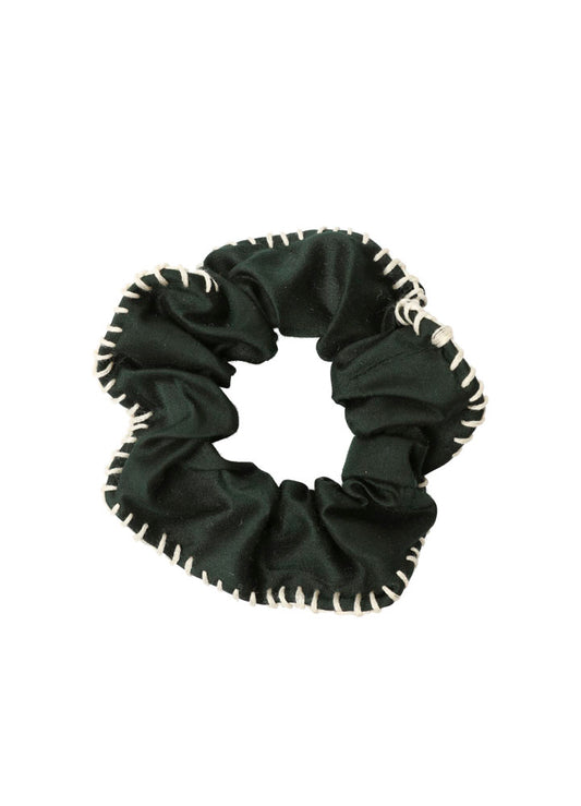 scrunchie - MEDINA - silk - emerald hbik
