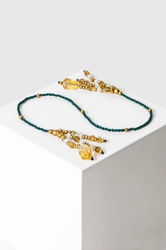 bookmark - NIMDIKI - stone tassels - citrine